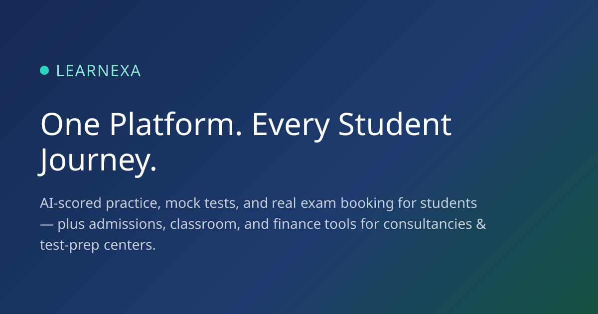 Take a Mock Test — LEARNEXA